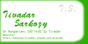 tivadar sarkozy business card